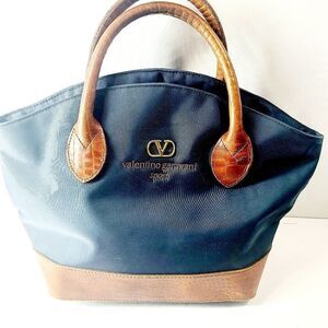 Valentino Garavani Canvas Leather Satchel